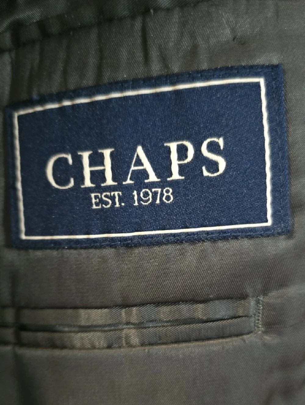 Chaps Men's 44 R Gray Velvet Sportcoat Single Breast